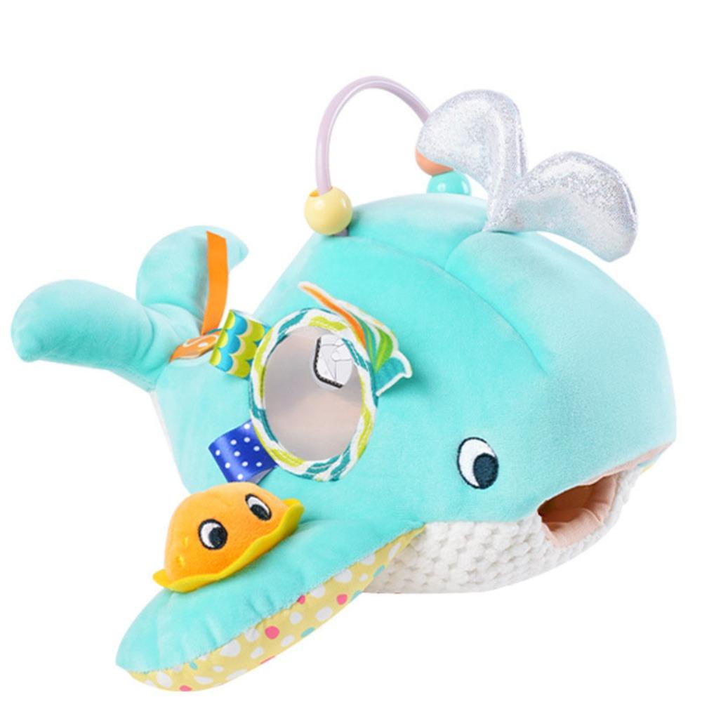 

Interactive Baby Fish Rattle Toys PP Cotton Soft Animal Stuffed Doll Birthday Parties синий