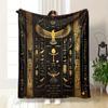 1PC Egyptian theme printed blanket, all season lightweight home office outdoor nap multifunctional blanket A2