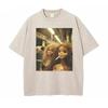 Lustiges verunstaltetes Puppengesicht Meme Humor Grafik T-Shirt Unisex Damenbekleidung Vintage gewaschenes T-Shirt Baumwolle Übergroße T-Shirts