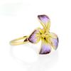 Original Handicrafts Ethnic Style Diamond inlaid Handmade Enamel Flower Ring Ring