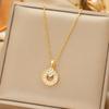 Japan and South Korea Simple Popular Wind Titanium Steel Necklace Female Niche Exquisite Internet Celebrity Zircon Clavicle Chain High-end Jewelry