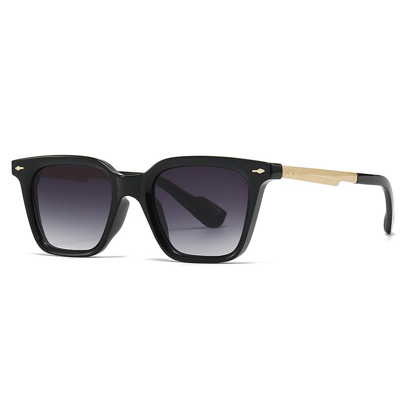New European American Mens Square Glasses Retro Double Grooved Frame Sunglasses Spot 6069