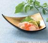 J-kitchens Mitsuyama Serving Plate with Two-Color Gold Leaf, 19.5cm, Model Number 872555, Made In Japan