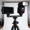 Professional Aluminum Double Hot Shoe Bracket For DSLR Camera Photography LED Video Light Microphone Accessories