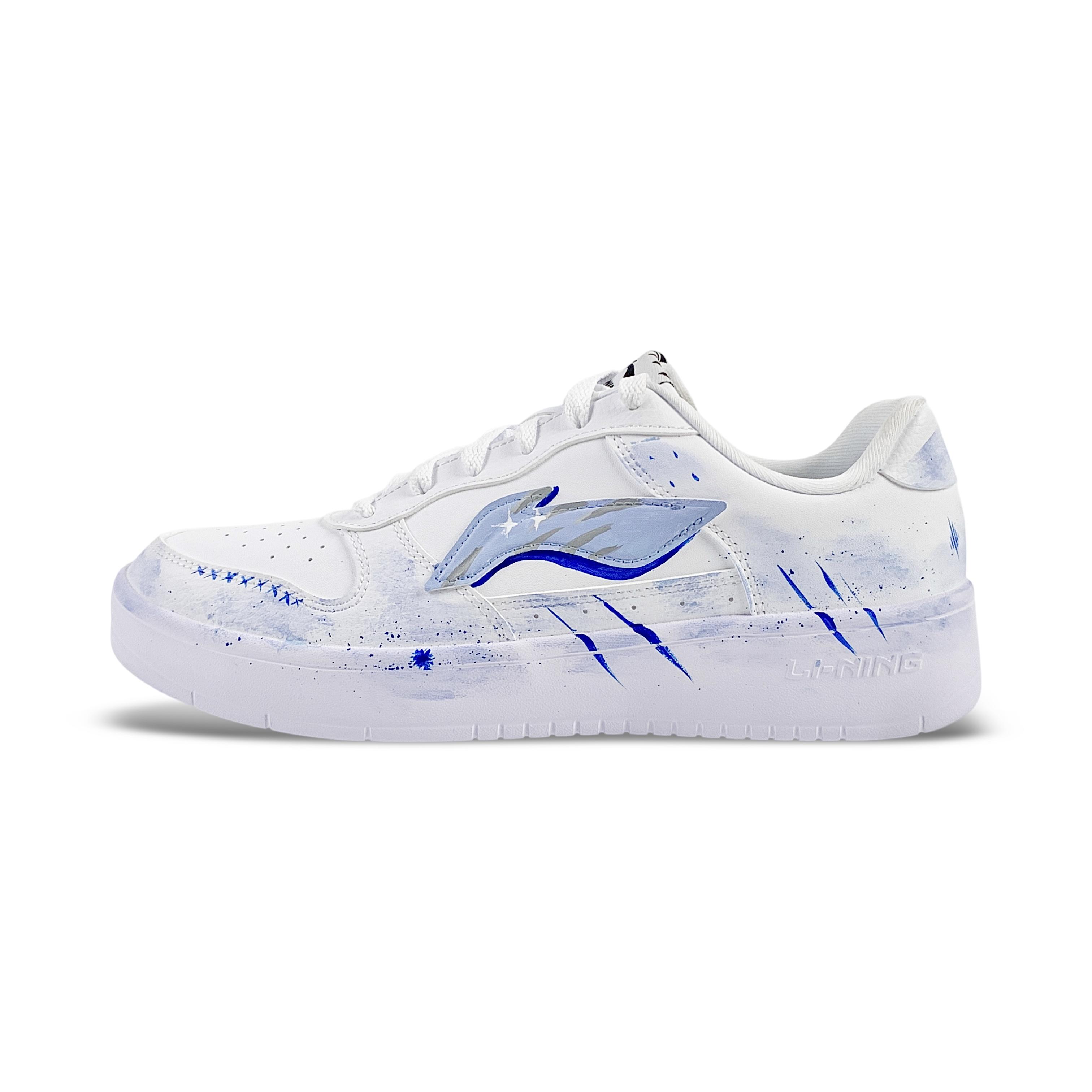 

Li Ning Скользящая лодка Нескользящие Легкие Увеличивающие рост Низкие Кеды для скейтборда Унисекс Белый Синий AGCS420-6(team1436-) 35