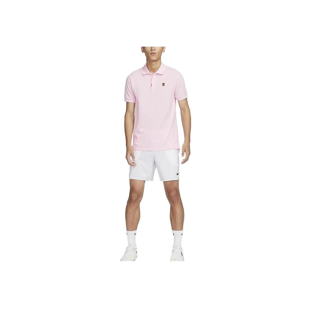 Nike Men's NikeCourt Slim-Fit Polo Shirt Pink DA4380-663