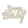 20pcs Hollow Cutout Wood Cutout Words Mini Size Wooden Party Prop  For Birthday Party