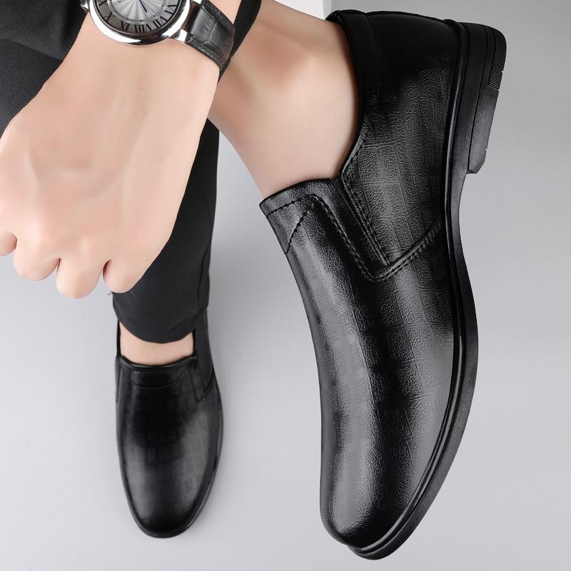 Fashion Casual Lightweight Men's Genuine Leather Loafers All-match Fashion Business Shoes Comfortable Men's Walking Shoes Mens Flats