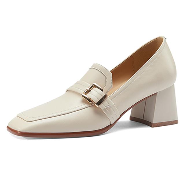 

Новая женская обувь из коровьей кожи, модные туфли-лодочки без шнуровки с квадратным носком, модная женская обувь на толстом каблуке, Zapatos De Mujer с пряжкой 39