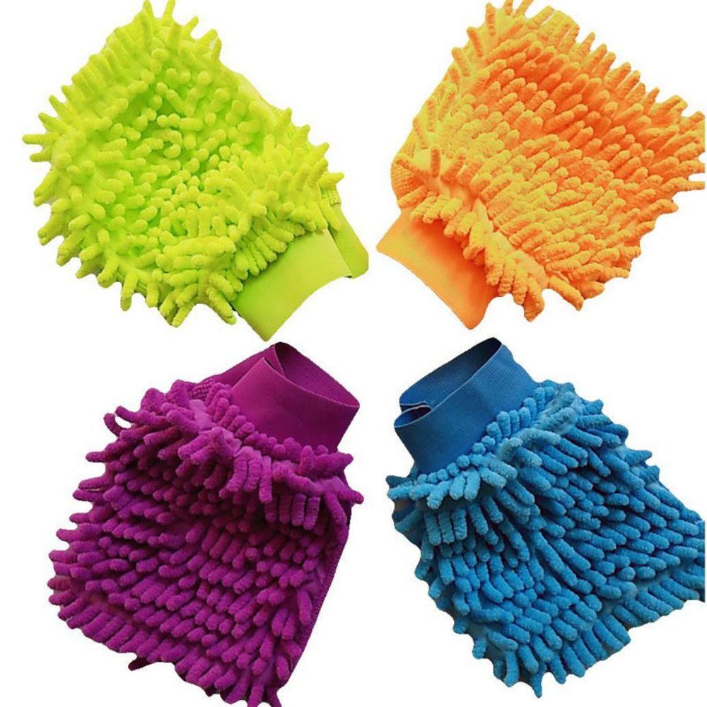 Chenille Car Washing Gloves Microfiber Cleaning Tools Brush Car Cleaning Gloves  Auto Care