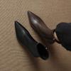 Krazing Pot Microfiber Pointed Toe Thin High Heels Modern Boots Size 42 Zip Women Elastic Ankle Boots