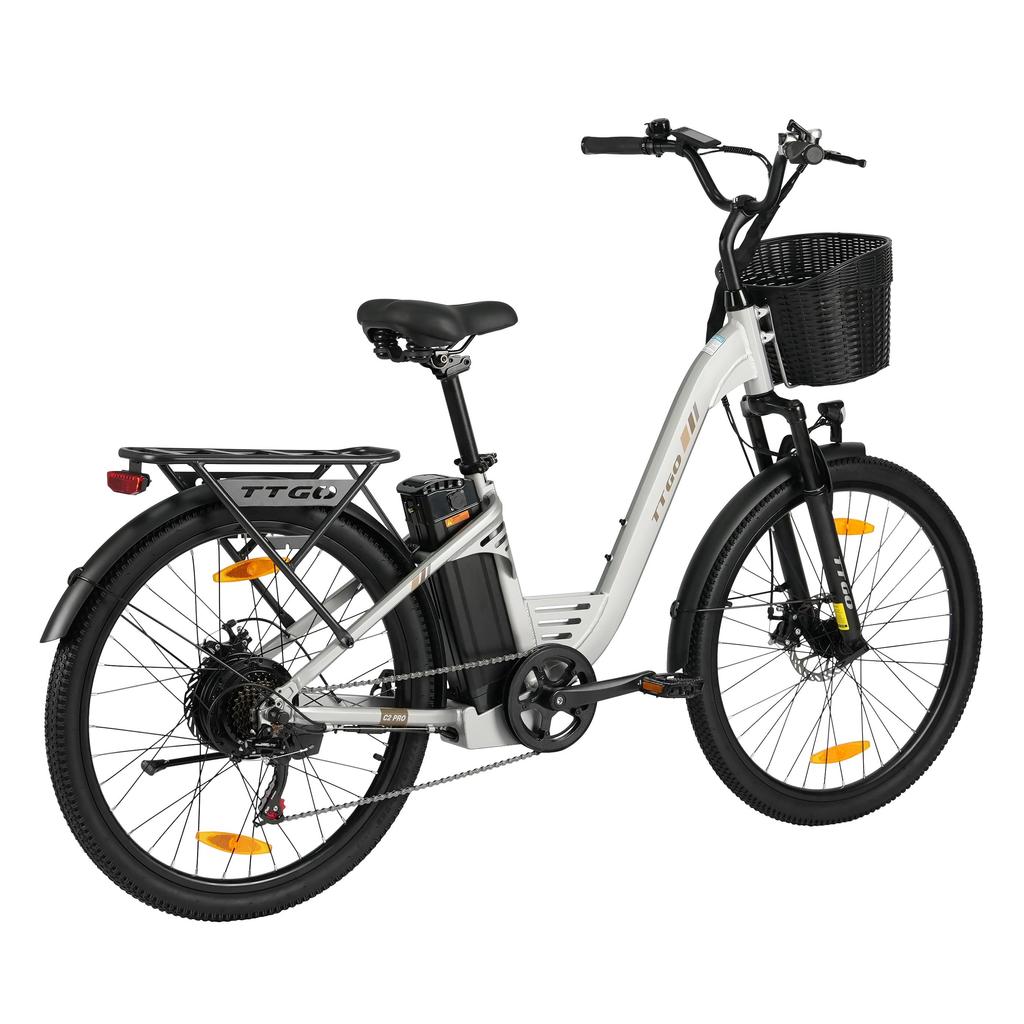 TTGO C2 Pro City Commuting Electric Bicycle 36V18AH Battery 26 Inch Mountain Tires 25KM/H Top Speed E-Mountain Bike
