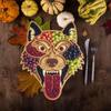Halloween-Themed Wooden Charcuterie Board Spooky Meat Cheese Party Platter for Gourmet Food Serving
