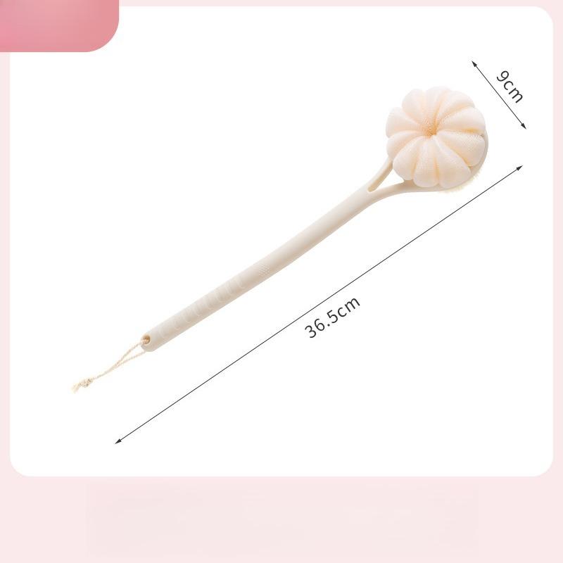 

Long Handle Bath Brush Soft Bristle Bath Brush Rub Back Brush Double-sided Brush Bathroom Bath Brush Bath Ball Bath Tool бежевый