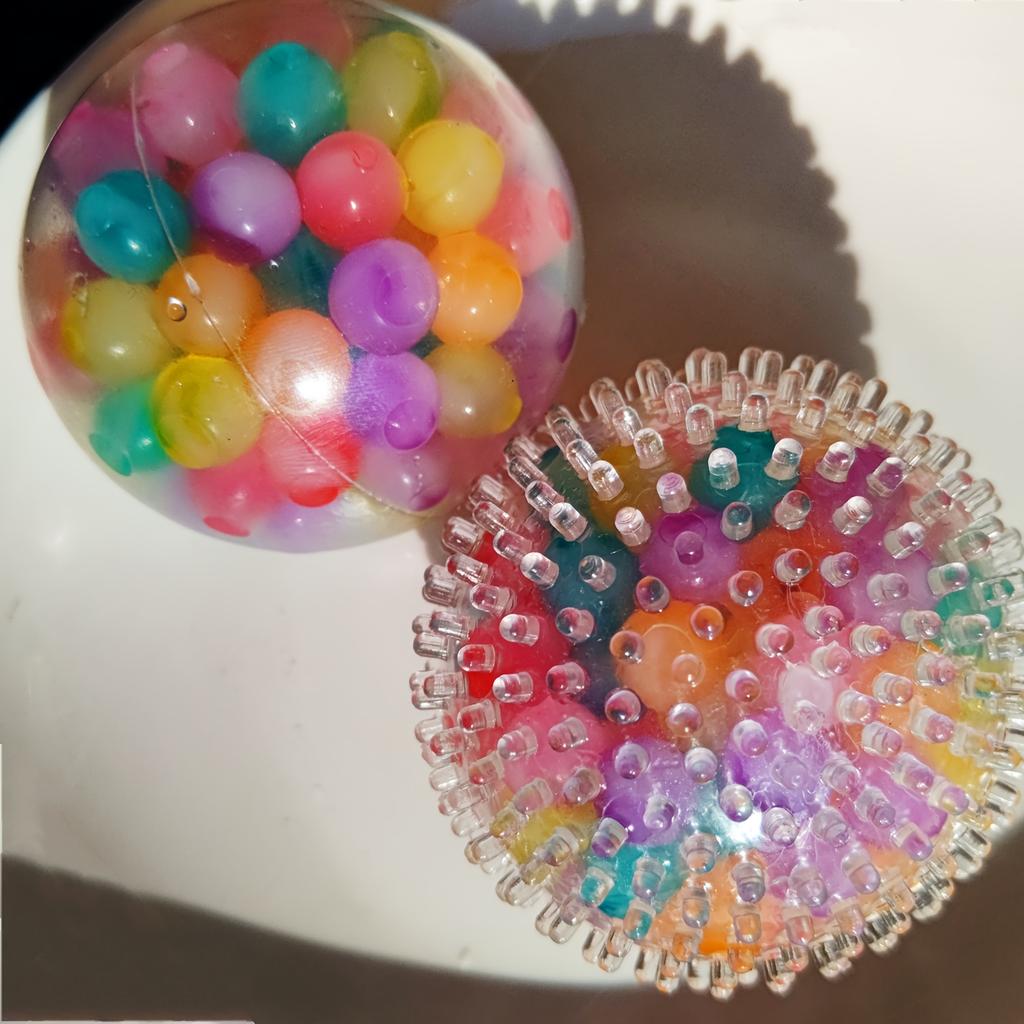2pcs Squishy Stress Balls Colorful Fidget Toys for Adults, Perfect for Party Favors, Birthday Gifts & Goodie Fillers Decoration