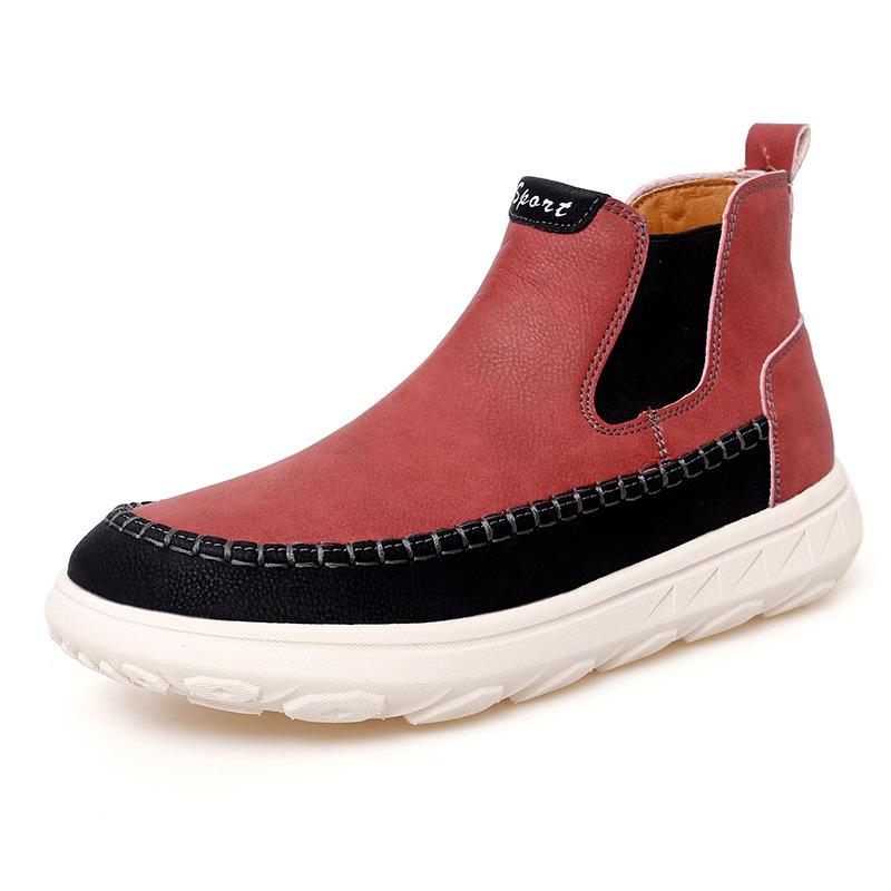 

Обувь большого размера 472025 повседневная кожаная обувь независимая станция мужская Чжунбан мужская нескользящая широкая версия кроссовки для папы 47