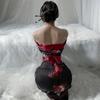 Sexy Lingerie Sexy Strapless One-shoulder Japanese Kimono See-through Cardigan Uniform Costume Cosplay