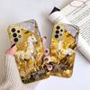 Großes und stabiles Pferd Für Samsung A 01 52S A04 A05S A10 A12 A13 22 23 24 36 42 M02 Note 10 20Ultra 8 9 Goldene Glas-Handyhülle