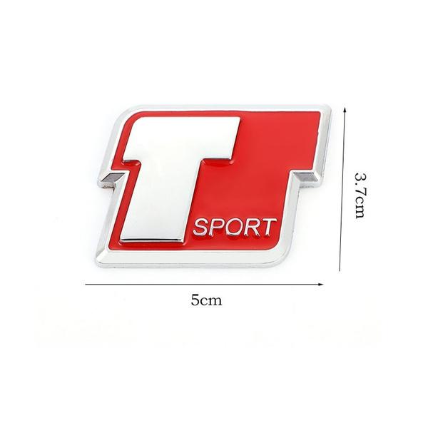 Samolepka na auto T Sportovní samolepky Emblém Odznak Polep zadního kufru pro RAV4 Corolla Prado Tundra Highlander Hiace Venza Camry