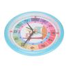 Wall Clock Plastic Cartoon Colorful Quartz Time Learning Hanging Clock for Kid"s Bedroom