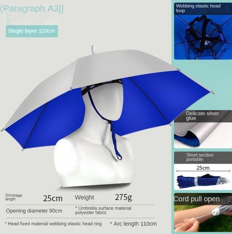 New Sunscreen Fishing Gear Fishing Hat Fishing Umbrella Hat Single Layer Umbrella Hat Large Size Fishing Sunscreen Umbrella Hat