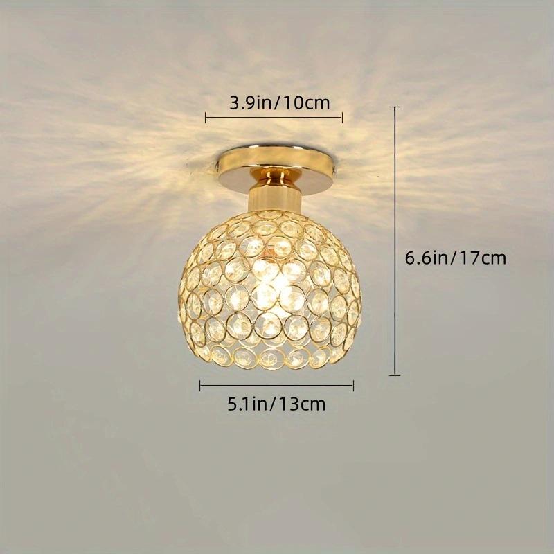 Modern Minimalist Crystal Bullseye Ceiling Light - Luxury Pendant for Living Room, Aisle, or Dining Area