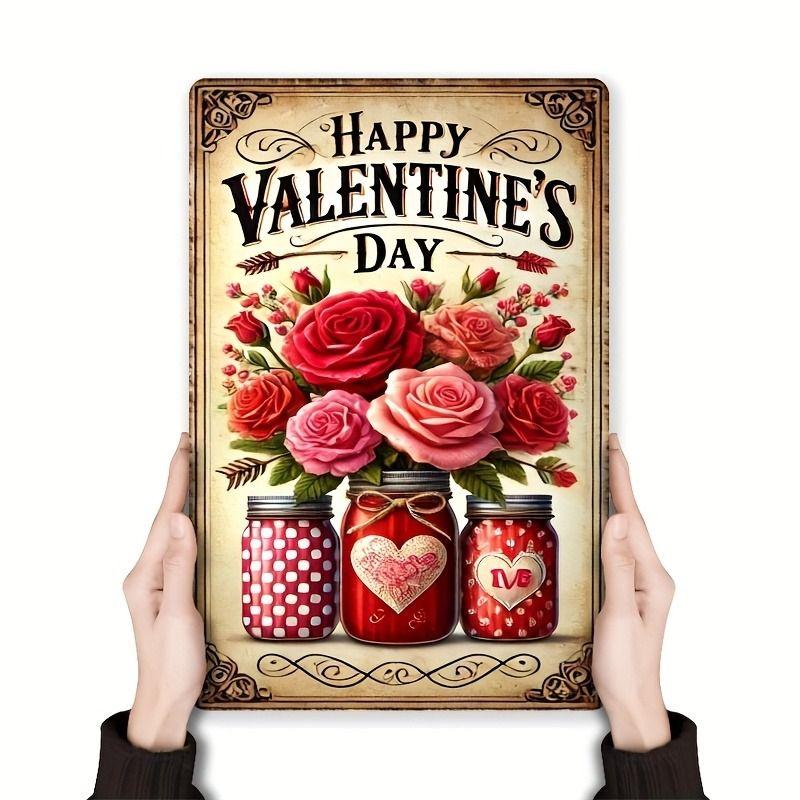 Metallschild im Valentinstags-Thema für Bar, Café, Restaurant