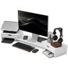 PC Screen Riser Desk Computer Monitor Stand 60-116 Cm with 2 Drawers, Adjustable Length and Angle