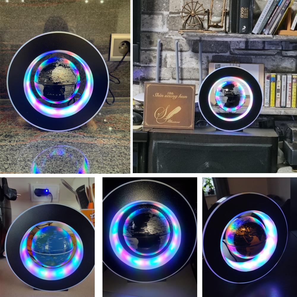Magnetische Levitation Schwebender Globus Lampe Rotierende LED Erde Nachtlicht Modern Schreibtisch Nachttisch Dekor Home Office Umgebungslicht