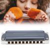 Blues Harp Mundharmonika 10-Loch Mundharmonika Eb Tonart Musikgeschenke Phosphorbronze Stimmzunge(Weiß )