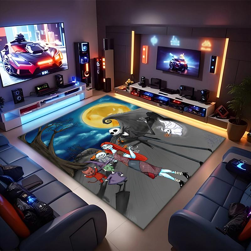 1PC The Nightmare Before Christmas Rug - Home Decoration Carpet For Living Room Bedroom Flooring Computer Chair Area Rug