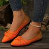 Pointed Bow Flat Shoes Women's Fashion Lightweight Comfortable Casual Shoes Large Size Women Loafers 2025