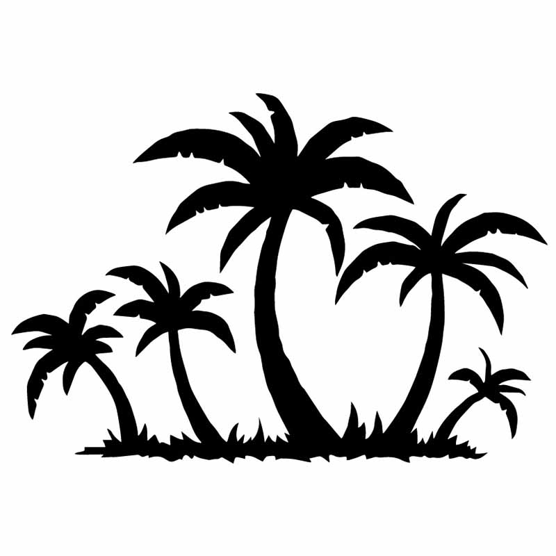 LYKX Palms Tropical Tree Fashion Whole Body Car Sticker Plant Waterproof Sunscreen Vinyl Decal