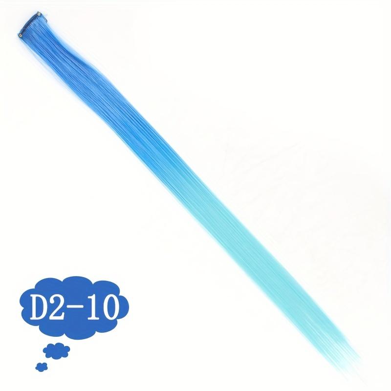 Synthetic Wig Extension 24inch Sparkle Shiny Tinsel Hair Gold Thread Colorful BB Clip Hair Extension