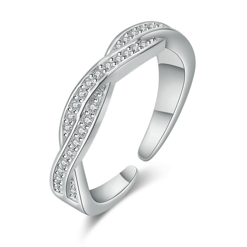 Exquisite Cubic Zirconia Wheel of Fortune Adjustable Ring - Popular European, American, Japanese, Korean Jewelry