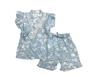 Sanrio Cinnamoroll Jinbei Summer with Ruffled Top and Bottom Japanese Fireworks Summer (Japanese Wear) Sleeves, Girls' Yukata, Kids' Yukata, Set,