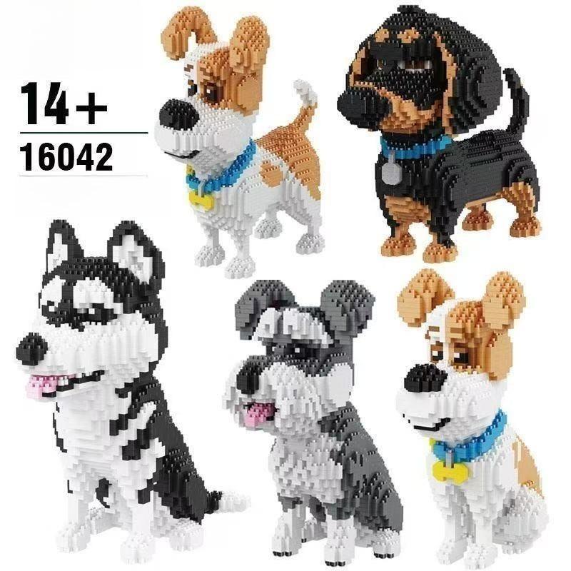 Çizgi Film Hayvan Yapı Blokları Yaratıcı Evcil Hayvan Köpek Kedi Montaj Oyuncağı Kendin Yap Eğitici Yapboz Oyuncakları Çocuklar İçin Doğum Günü Hediyeleri Ev Dekorasyonu