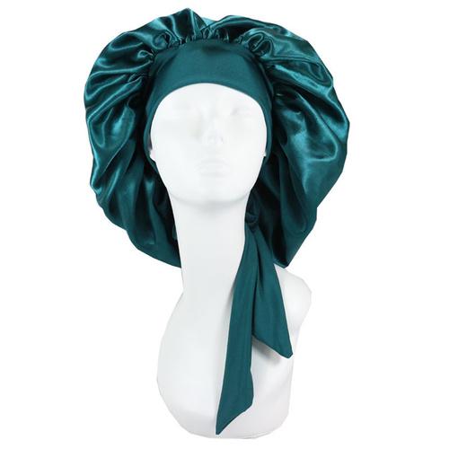 New Silky Bonnet For Sleeping Women Satin Bonnet Hair Bonnet Night Sleep Cap Scarf Wrap For Curly Hair Tie Band For CurlyHat