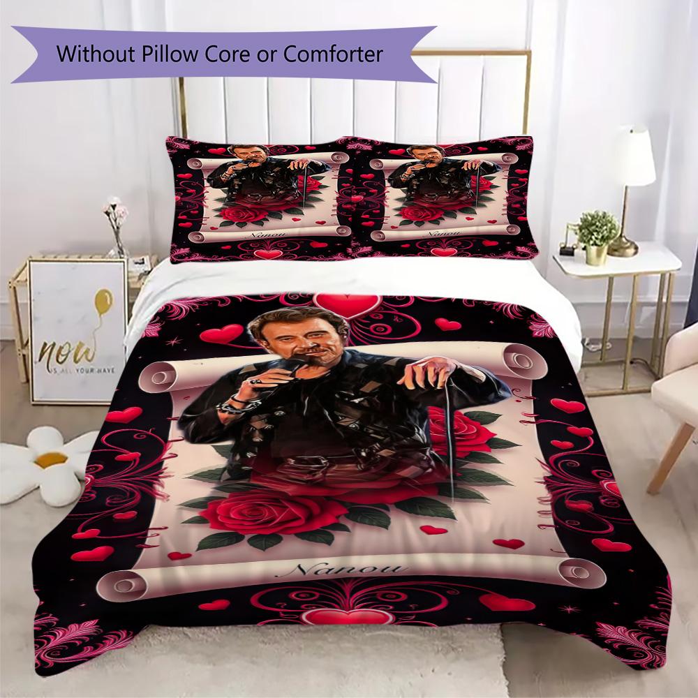 French legendary rock singer and actor Johnny Hallyday provides comfortable bedding covers and pillowcases for home use (without core) K6