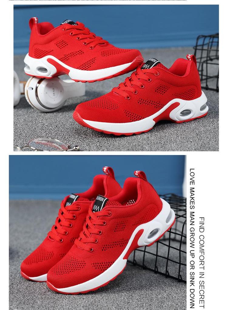 Korean Style Plus Size Women's Mesh Fly-Knit Sneakers - Versatile & Comfortable Casual Shoes