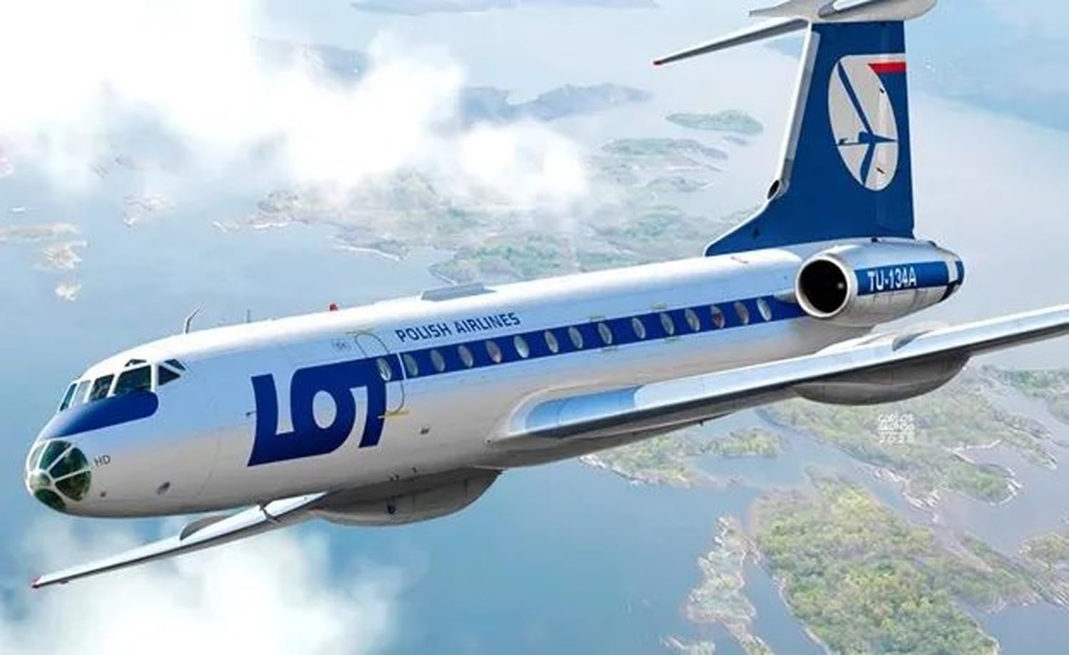 

KP Model Пассажирский самолет LOT Polish Hungarian Airlines Пластиковая сборная модель KPM14411 1/144 Ту-134А Авиалинии/Malev (Самолет)