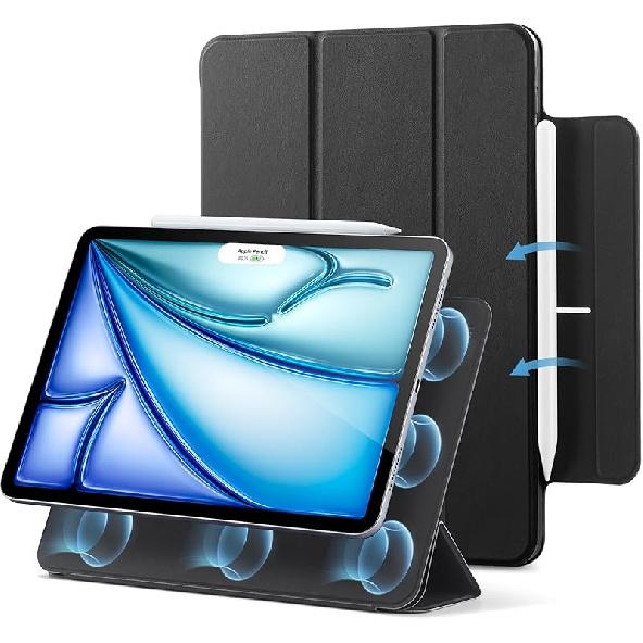 

ESR for iPad Air 11 Inch Case M3/M2 (2025/2024), iPad Air 5th/4th Gen (2022/2020), Powerful Magnetic Attachment, Slim Trifold Stand Case, Auto чёрный