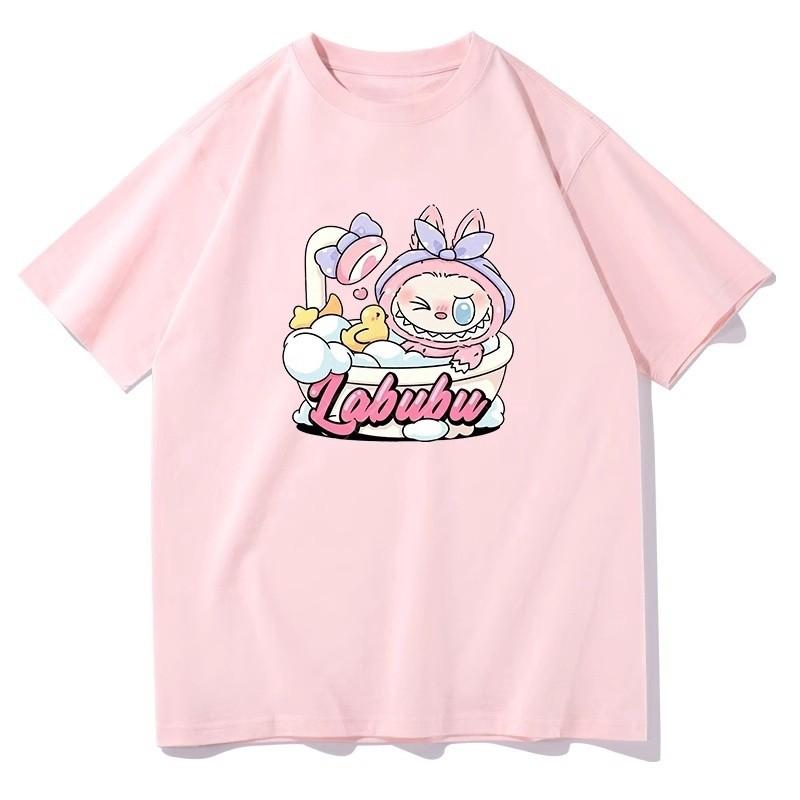 Labubu T-shirt casual short-sleeved round neck unisex casual fashion trend