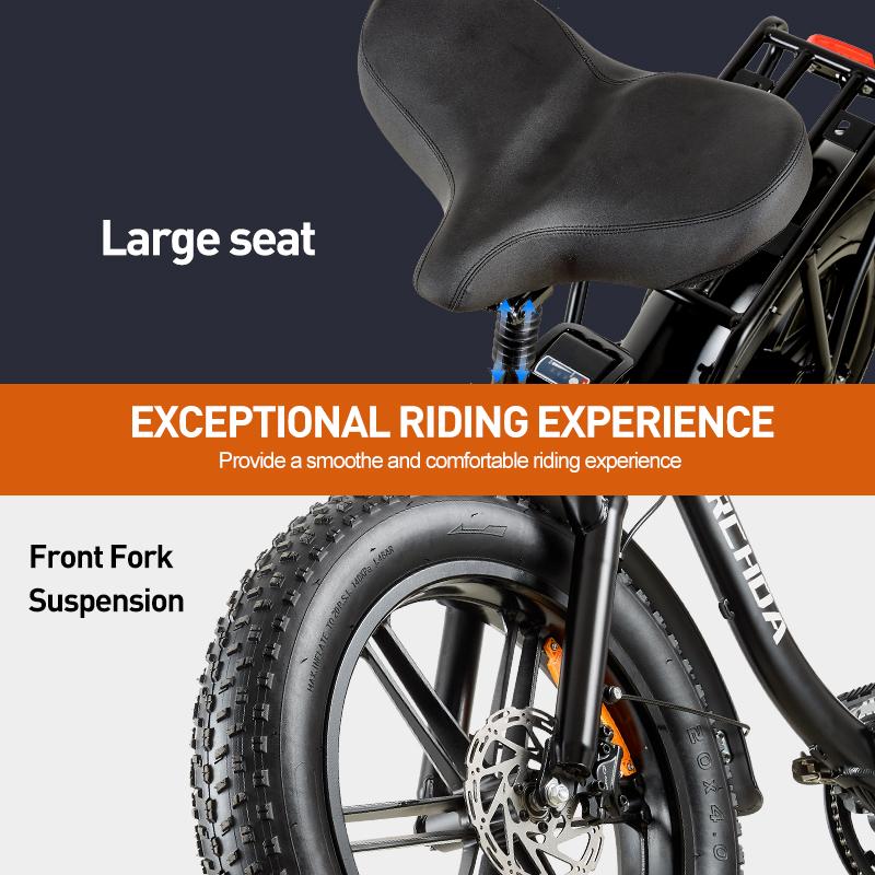 BURCHDA Bicicletta elettrica pieghevole R8S1500W per adulti, batteria al litio 48V20Ah, per pendolari urbani, Ebike 4.0 FatTire, motore potente da 20''