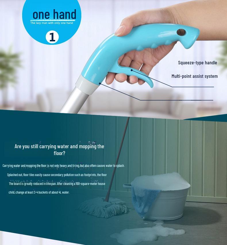 Multi-Functional 4-in-1 Spray Flat Mop for Home