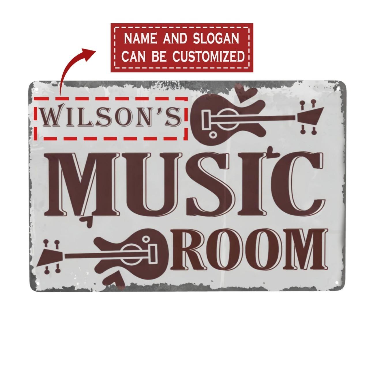 Custom Retro Metal Sign Music Man Cave Wall Decor Guitar Pub Garage Art Gift белый