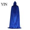 Unisex Hooded Cloak for Halloween Adults Cloak, Velvet Vampire Wizard Cape, Renaissance Masquerade Party Outfit Prop Medieval Costume Witch