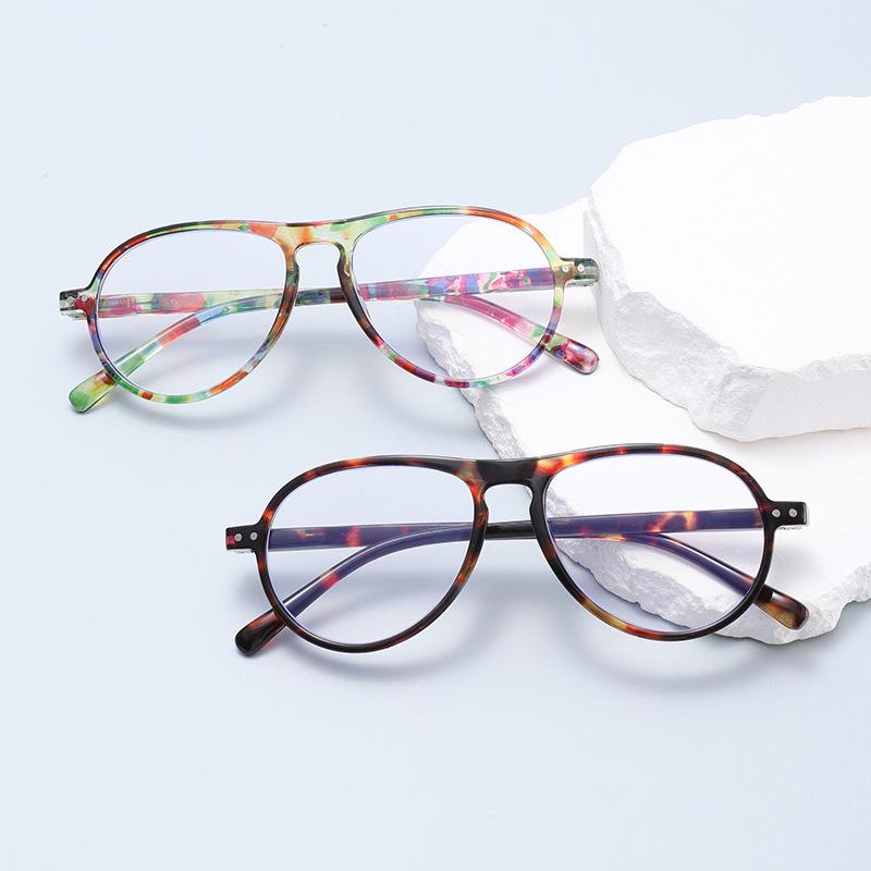 +1.0 ~+4.0 New Style Floral Reading Glasses Anti Blue Light Function Spring Eyeglass Legs HD Glasses for The Elderly
