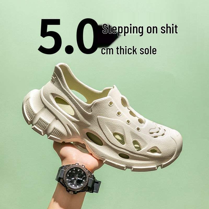 Męskie lekkie sneakersy EVA Casualowe klapki outdoorowe z wyjmowaną wkładką - Proste buty plażowe