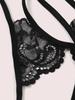 Lace Crotchless Bra G-string Set 2pcs Erotic Cutout Bra Open Cup Bra Hollow Out Underwears Women Lingerie